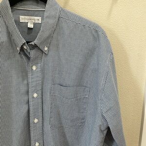Men's Blue & White Gingham Shirt